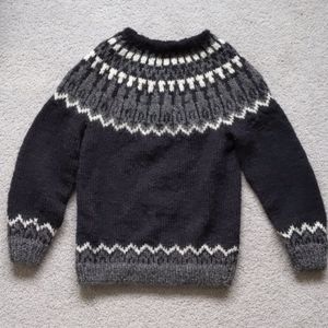 Handmade wool fair isle sweater